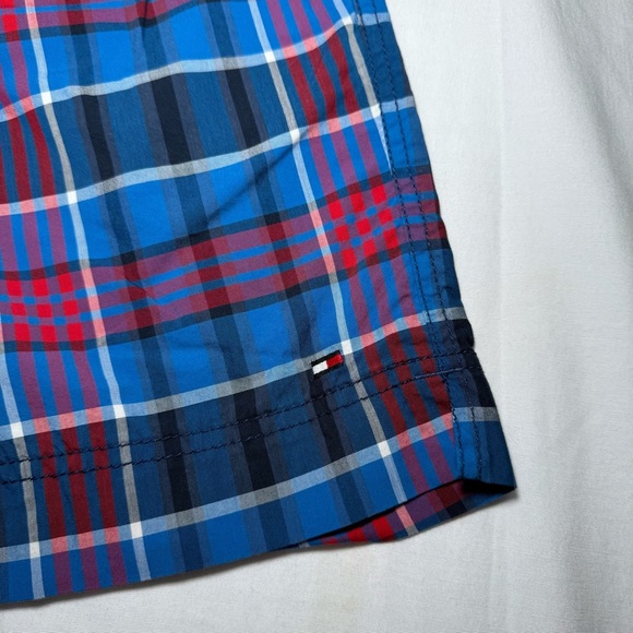 Tommy Hilfiger Swim Trunks Mens Small Plaid Drawstring Not Lined Tommy Trunks - Picture 2 of 8